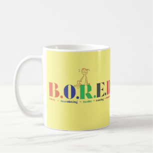 Caneca De Café Estilo da sigla B.O.R.E.D.