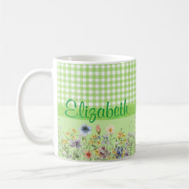 Caneca De Café Estilo de Algodão Flores Selvagens