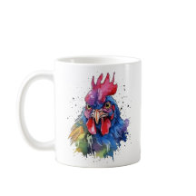 Estilo de Aquarela de Galinha do País Rooster