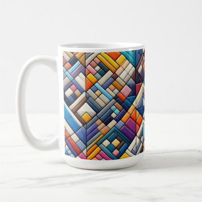Caneca De Café Estilo de Arte Mosaica (Esquerda)