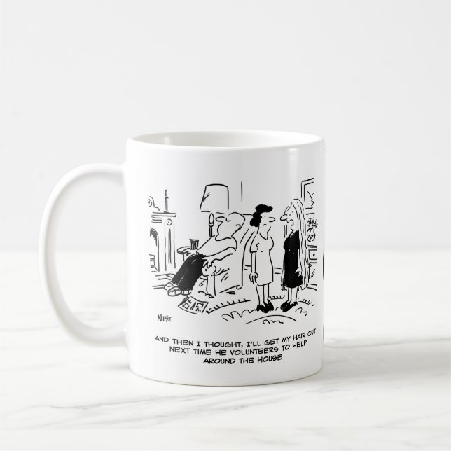 Caneca De Café Estilo de Cabelo Longo Devido à Ausência de Estimu (Esquerda)