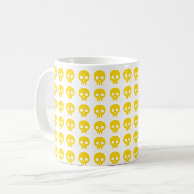 Caneca De Café Estilo de Caveira Ensolarada (Frente Esquerda)