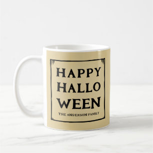 Caneca De Café estilo de colheita de halloween feliz