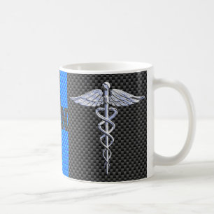 Caneca De Café Estilo de Fibra de Carbono Caduceus RN Registrado