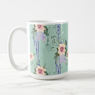 Caneca De Café Estilo de Impressão de Tinta de Girassol