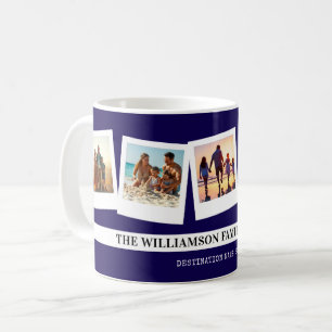 Caneca De Café Estilo de Instantâneo Moderno de Férias Familiares