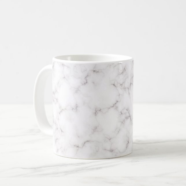 Caneca De Café Estilo de mármore elegante (Frente Esquerda)