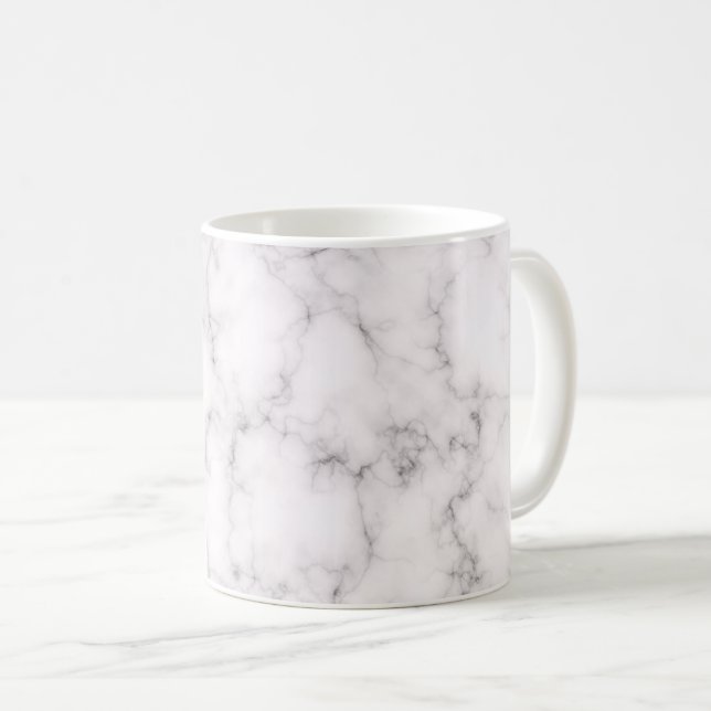 Caneca De Café Estilo de mármore elegante (Frente Esquerda)