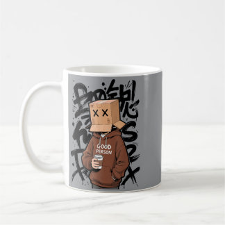 Caneca De Café Estilo de moda urbana com personagem de cabeça qua