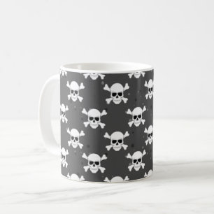 Caneca De Café Estilo de Pirata - Padrão de Caveira