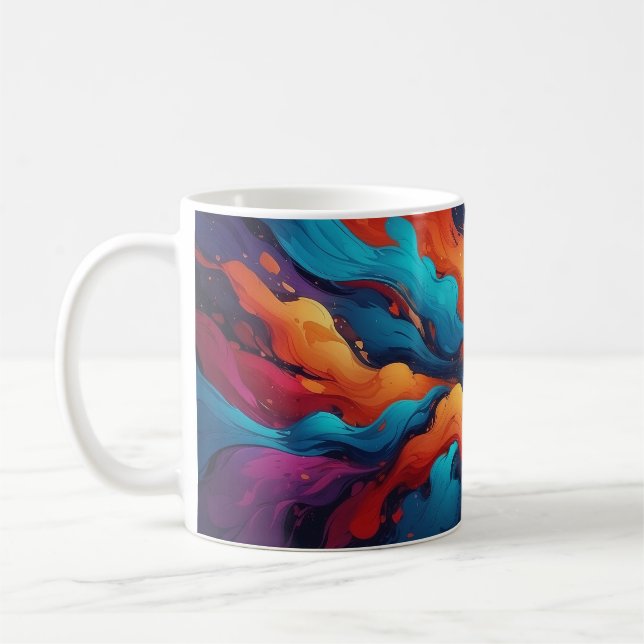 Caneca De Café Estilo de Pop de Arte de abstrato (Esquerda)