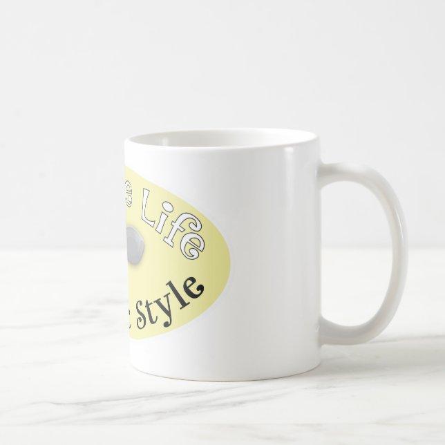 Caneca De Café Estilo de Spoonie - Amarelo Suave (Direita)