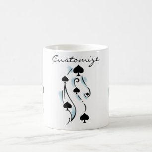 Caneca De Café Estilo de Tatuagem de Espadas Pretas Thunder_Cove