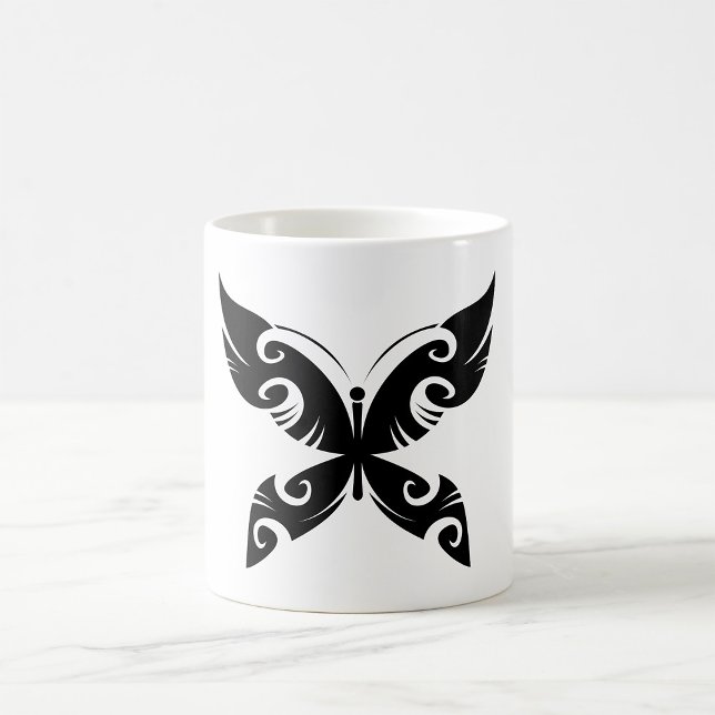 Caneca De Café Estilo de Tinta Preta Negros Branca com Tatuagem d (Criador carregado)