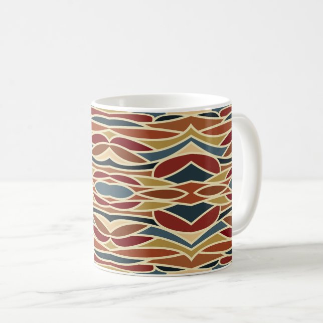 Caneca De Café Estilo de Vidro Geométrico Opaco Design (Frente Esquerda)
