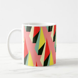 Caneca De Café estilo de vintage padrão geométrico 3D com r