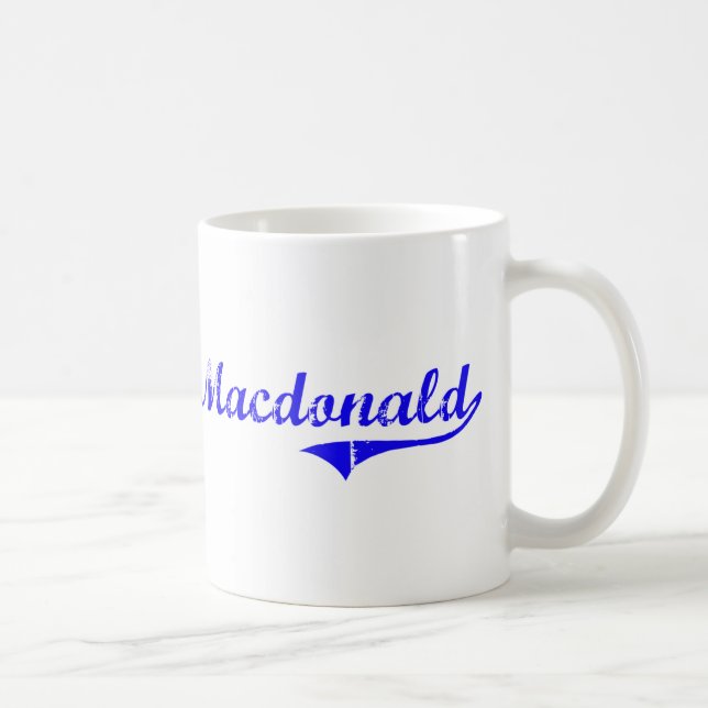 Caneca De Café Estilo do clássico do sobrenome de Macdonald (Direita)