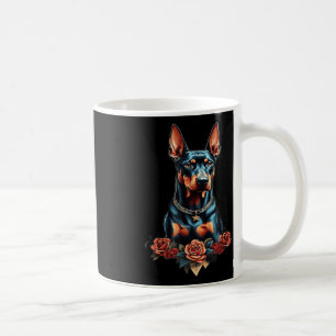 Caneca De Café Estilo Escolar Antigo Cão Arte Vintage Doberman Ta