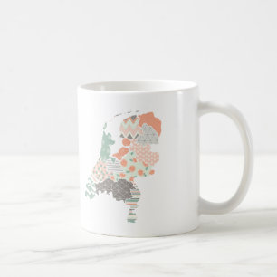 Caneca De Café Estilo Geométrico de Correspondência da Provínc