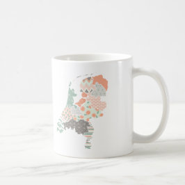 Caneca De Café Estilo Geométrico de Correspondência da Província 