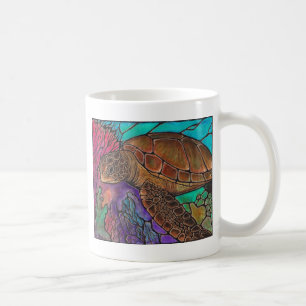 Caneca De Café Estilo impressionante do vitral da arte da