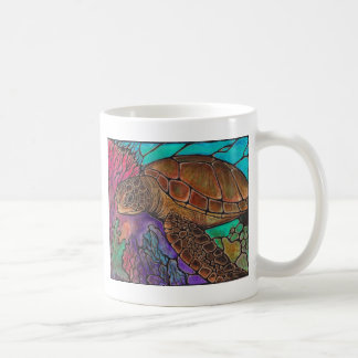 Caneca De Café Estilo impressionante do vitral da arte da