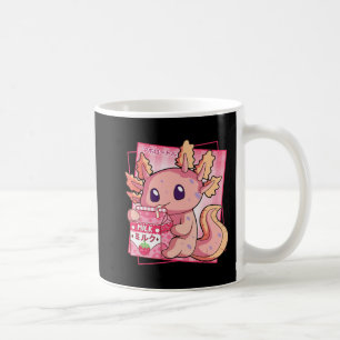 Caneca De Café Estilo Japonês Kawaii Axolotl Strawberry milk Anim