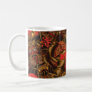 Caneca De Café Estilo japonês padrão uniforme de vintage com sa