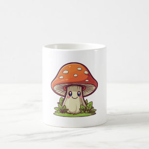 Caneca De Café Estilo kawaii fofo, coleta de cogumelos