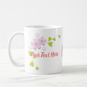 Caneca De Café Estilo Kawaii Sakura Cereja Flor