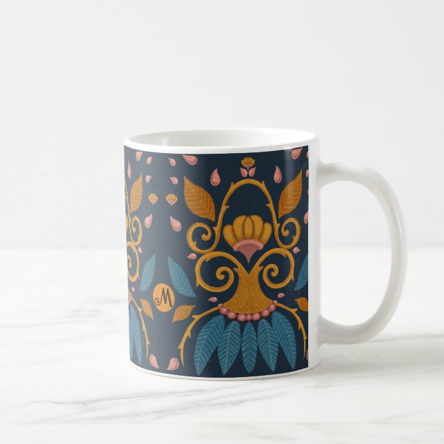 Caneca De Café Estilo medieval do padrão de ornamentado personali (Direita)