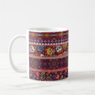 Caneca De Café Estilo mexicano clássico de retalhos de tecidos a