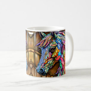 Caneca De Café Estilo Mosaico de Vidro Múltiplo Colisor do Cavalo