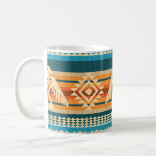 Caneca De Café Estilo Navajo abstrato com padrão uniforme com á