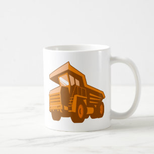 Caneca De Café estilo retro do baixo ângulo de caminhão de