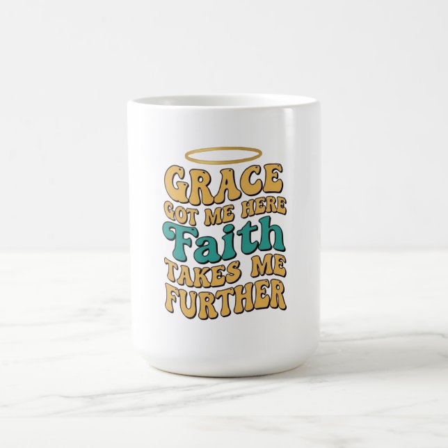 Caneca De Café Estilo retrô Grace e design de Faith (Centro)