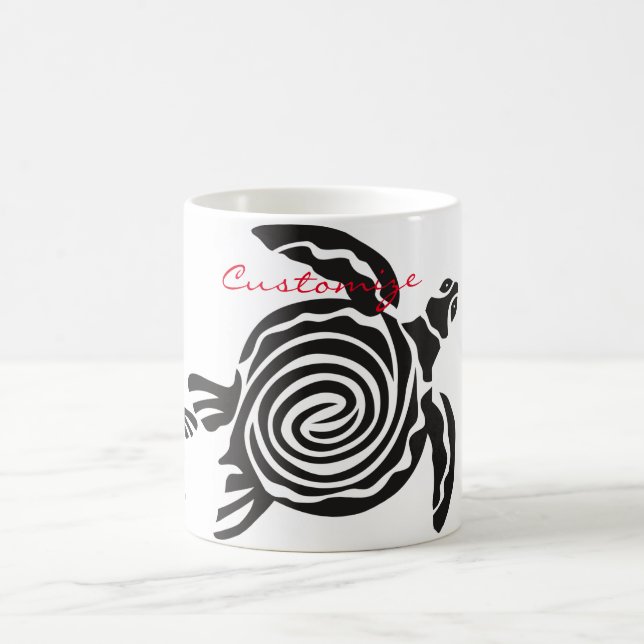 Caneca De Café Estilo Tribal Turtle Thunder_Cove (Centro)