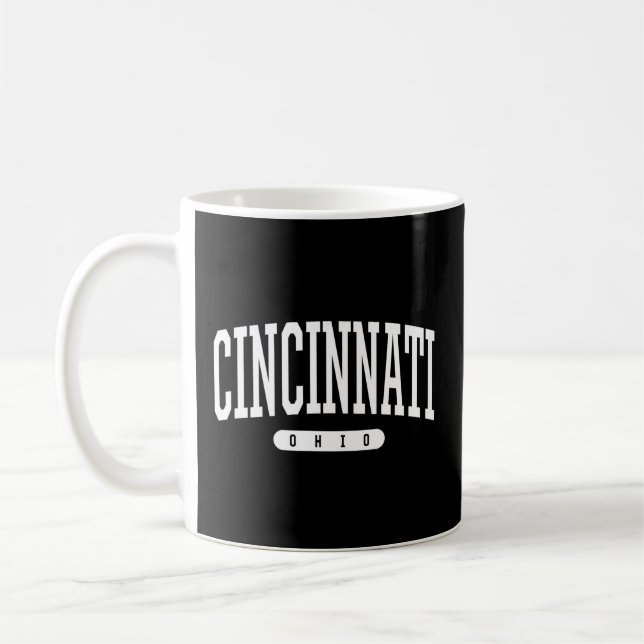 Caneca De Café Estilo Universitário Cincinnati Oh Usa (Esquerda)