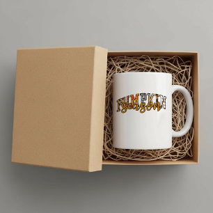 Caneca De Café Estilo Varsity Ousado Cores de Outono da Temporada