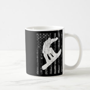 Caneca De Café Estilo Vintage Bandeira Americana T Shirt Snowboar