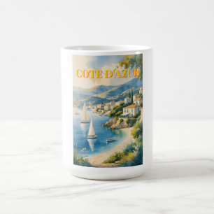 Caneca De Café Estilo Vintage Cote D'Azur Viagem francês