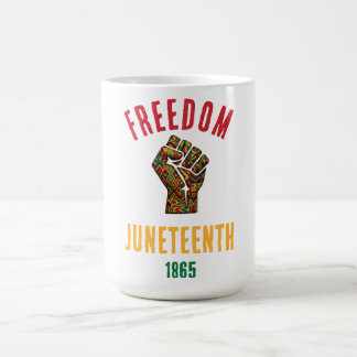 Caneca De Café Estilo Vintage Juneteenth Liberdade 1865 Padrão Pa