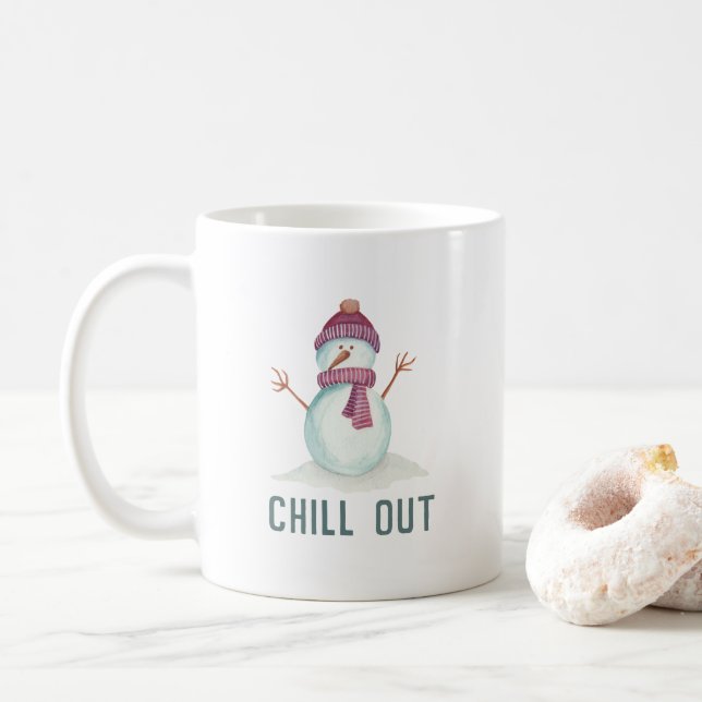 Caneca De Café Estilo Vintage Natal de Inverno (Com Donut)