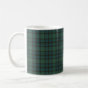 Caneca De Café Estilo Xadrez Verde Azul Tartan Tradicional