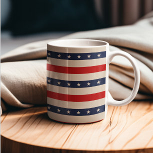 Caneca De Café Estilos de Sinalizador Patriótico