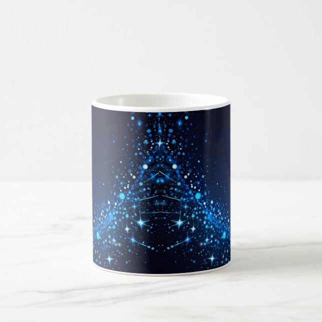 Caneca De Café Estimulações brancas em azul profundo (Centro)