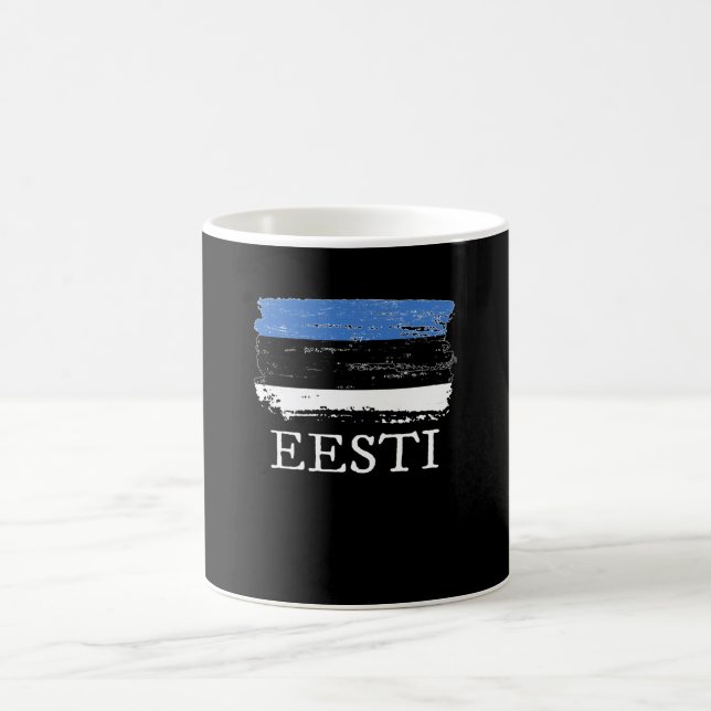Caneca De Café Estônia - Bandeira da Estônia (Centro)