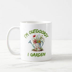 Caneca De Café Estou à porta do Jardim   Engraçado Gardening
