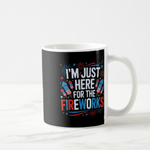 Caneca De Café Estou Aqui Apenas Para Os Fogos De Artifício Patri