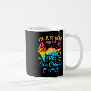 Caneca De Café Estou Aqui Apenas Pelo Cruzeiro Familiar de Sorvet